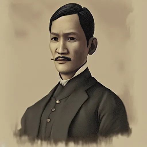 Image similar to portrait of jose rizal if he were alive in 2 0 2 0, hyperrealistic photography