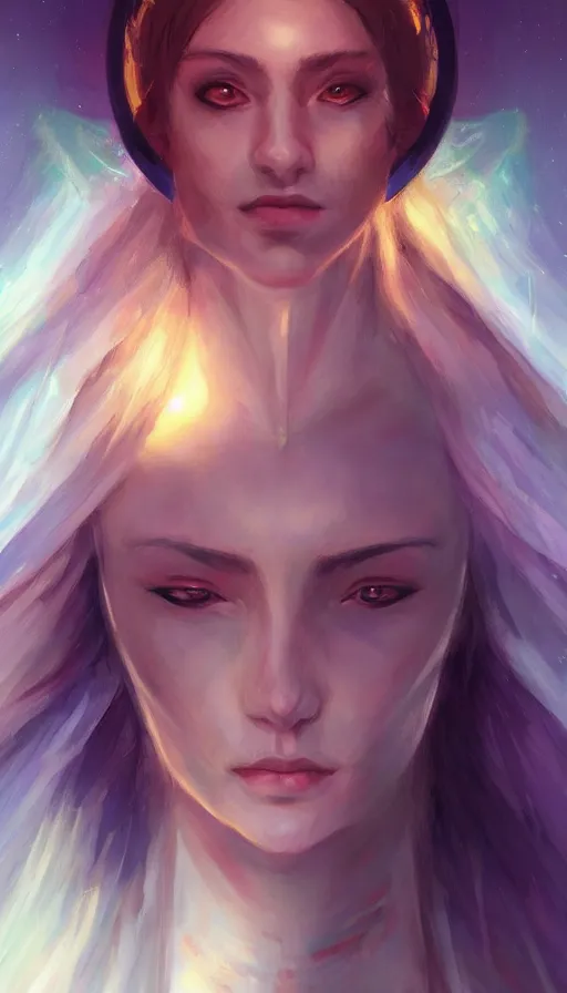 Prompt: portrait of a digital shaman, by charlie bowater