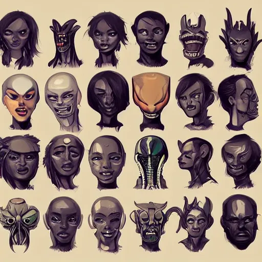 Prompt: face icon stylized minimalist xenomorphs, loftis, cory behance hd by jesper ejsing, by rhads, makoto shinkai and lois van baarle, ilya kuvshinov, rossdraws global illumination