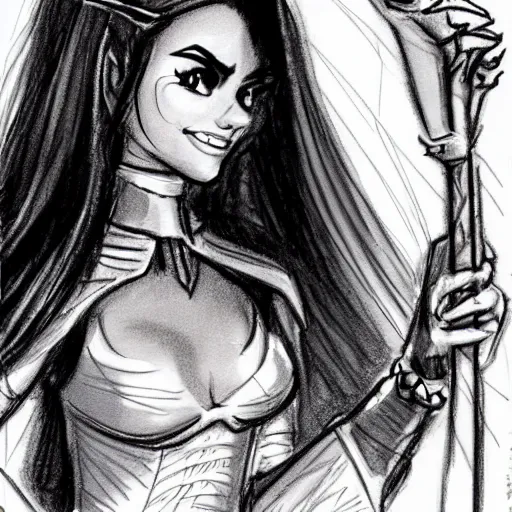 Image similar to milt kahl sketch of victoria justice as princess padme from star wars episode 3