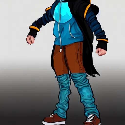 Image similar to humanoid furry! anthro avian!!! fursona, bird!!! digital art! trending on artstation! subject wearing hoodie and jeans!!