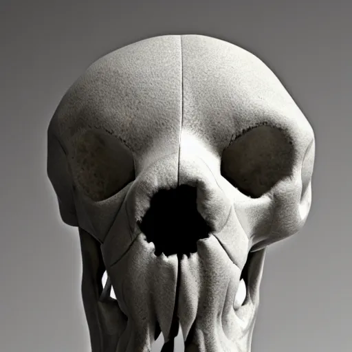Prompt: a fancy dog head skull