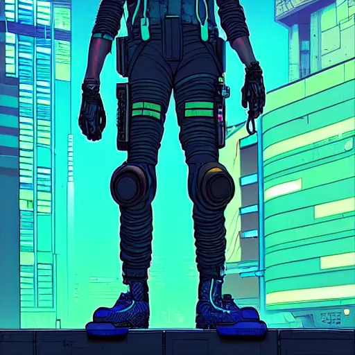 Prompt: A cyberpunk policemen cyborg on the street of a cyberpunk city art by Josan Gonzalez, sci-fi, highly detailed, digital painting, artstation, smooth, sharp focus, illustration, concept art by Josan Gonzalez and James Gurney and Mœbius