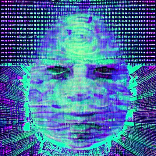 Prompt: cosmic horror, glitch art, thermal camera, data moshing, data bending, corrupt file, artstation