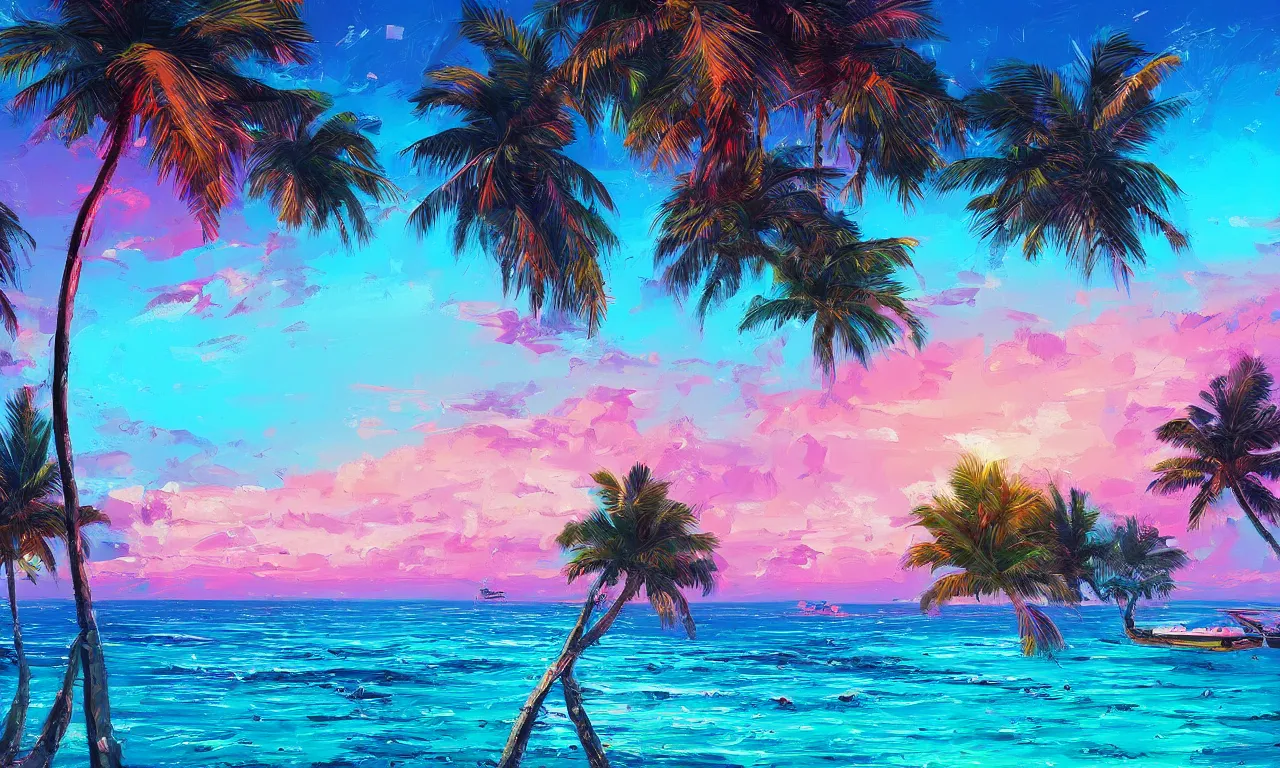 Image similar to paradise beach by alena aenami artworks in 4 k