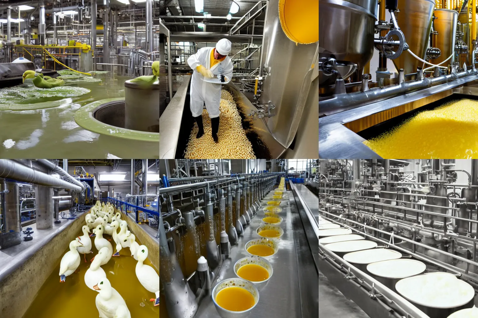 Prompt: the industrial process for how ducksauce is made.