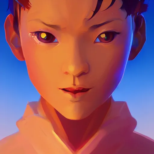 Image similar to face icon stylized minimalist 3 do interactive multiplayer, loftis, cory behance hd by jesper ejsing, by rhads, makoto shinkai and lois van baarle, ilya kuvshinov, rossdraws global illumination