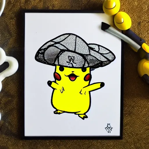 Image similar to a mushroom Pikachu