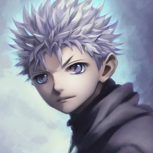 Image similar to killua zoldyck portrait, made by stanley artgerm lau, wlop, rossdraws, james jean, andrei riabovitchev, marc simonetti, yoshitaka amano, artstation, cgsociety