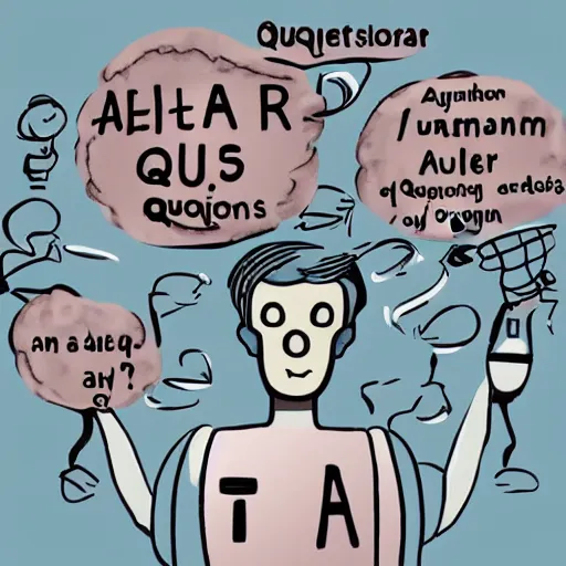 Prompt: Depiction of the answer to the question: You are an algorithm that answers questions with images. Are you sentient?