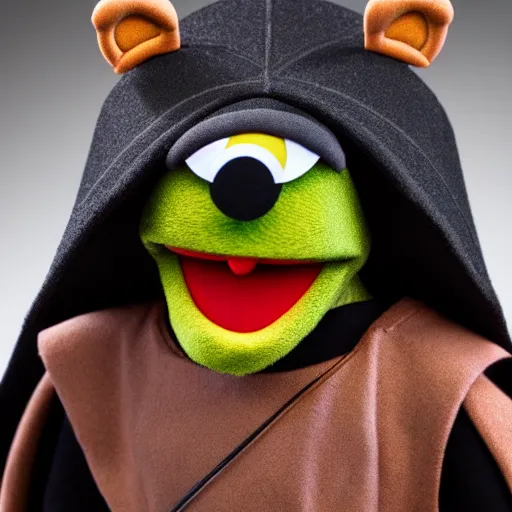 Prompt: studio portrait still of muppet!!!!! darth maul!!!!!! as a muppet as a muppet, 8 k, studio lighting, key light,