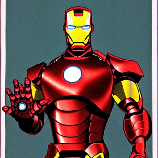 Prompt: a 5 0's iron man