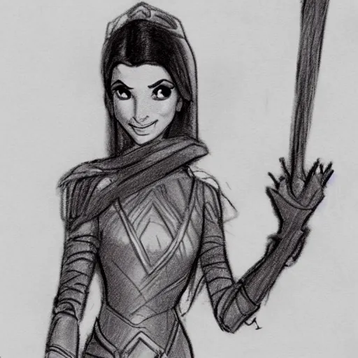 Image similar to milt kahl sketch of victoria justice as princess padme in star wars episode 3