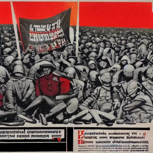 Prompt: pro - war propaganda by the soviet union