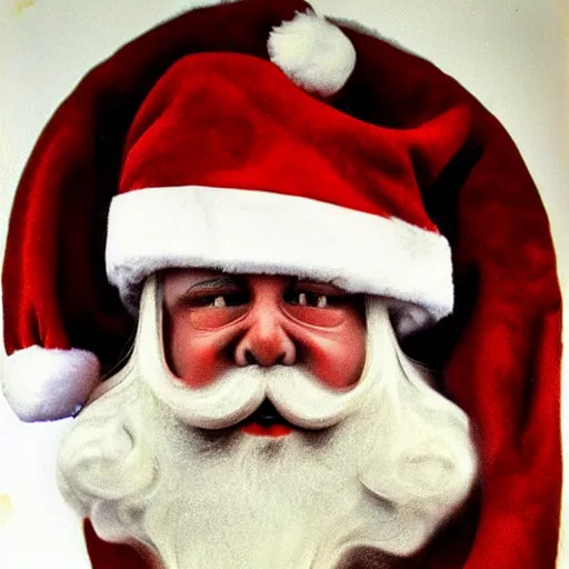 Image similar to old photographs of santa autopsy, realistic, detailed, photorealistic