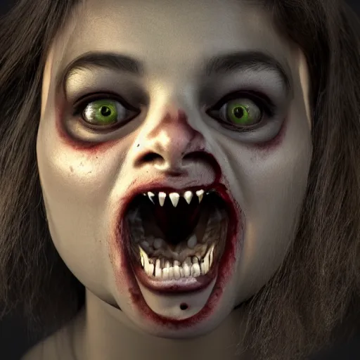 Image similar to scary, 8k, realistic, 3d render, horrifying, ahhhh,