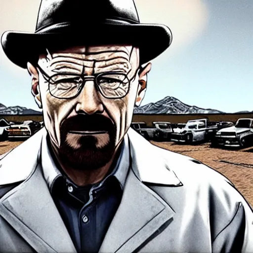 Image similar to Walter White GTA loading screen