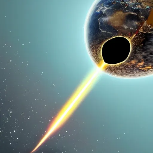 Prompt: meteor crashing into earth