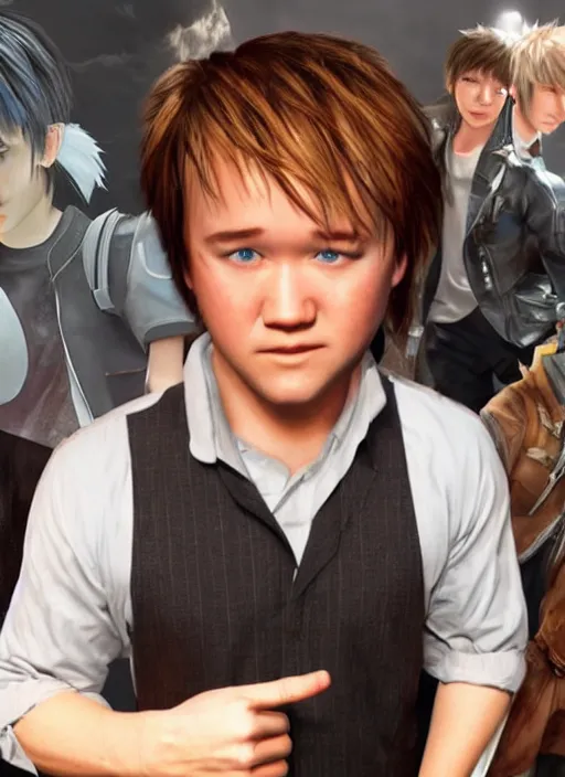 Prompt: haley joel osment in the style of tetsuya nomura