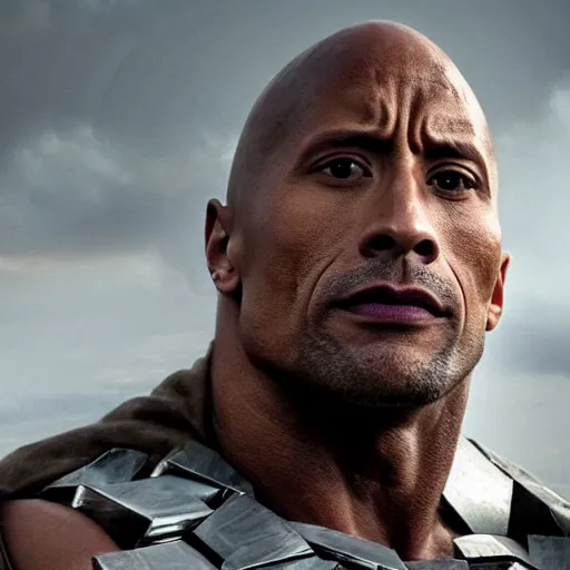 Image similar to Dwayne Johnson as doctor doom hyper realistic 4K quality