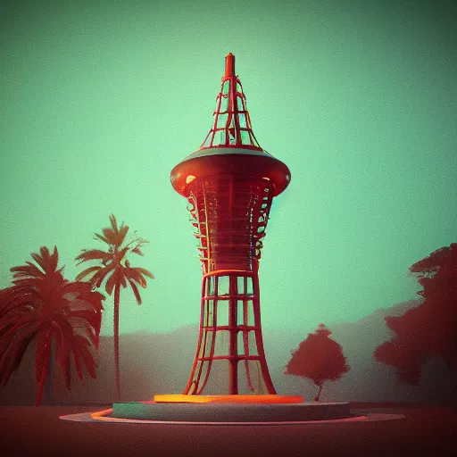 Image similar to sutro tower, fantasy, digital art, artstation, octane render