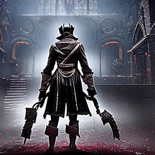 Image similar to A still image from the new Netflix live action romantic comedy 'Bloodborne'