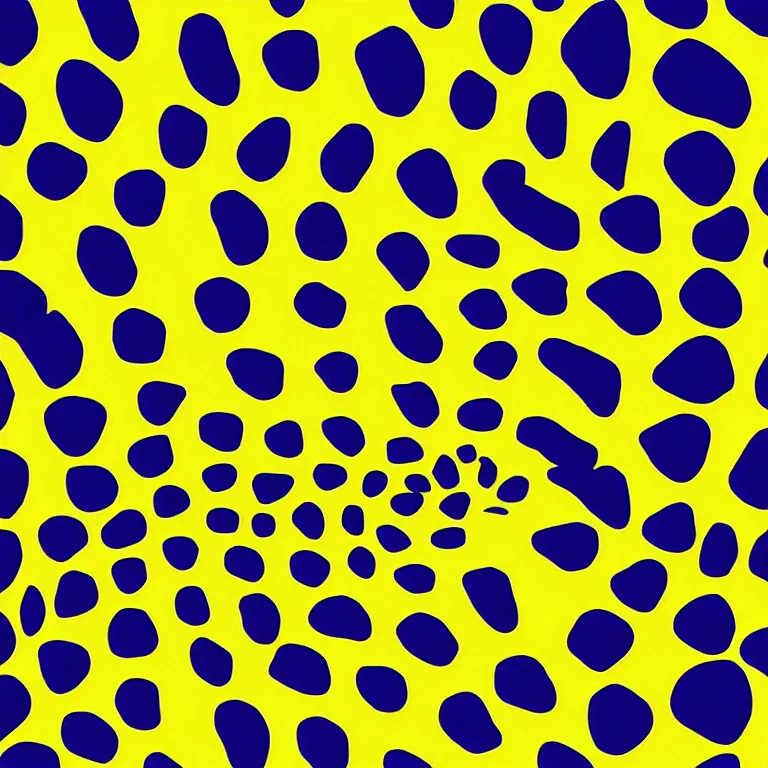 Image similar to a banana by andy warhol emerging from illusory motion dazzle camouflage perlin noise optical illusion