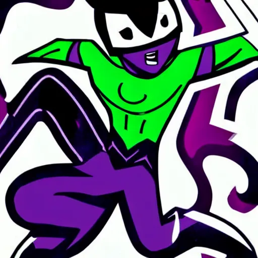 Prompt: the nickelodeon superhero danny phantom, in the style of frank miller