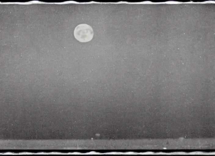 Image similar to vintage photo still of the moon!!!! exploding!!!! exploding moon moon explosion fragments on one side moon rupture moon exploding moon explosion over new york city in the 1 9 2 0 s, black and white, weathered, edge vignette, explosion in the sky, moon exploding