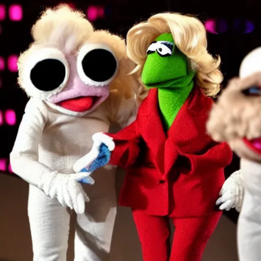 Image similar to Lady Gaga as a muppet