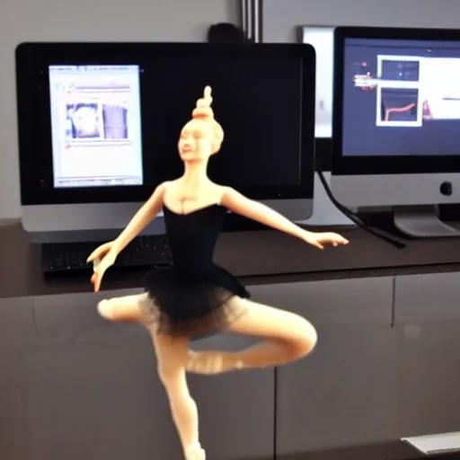 Prompt: josef prusa 3 d printer as a ballerina