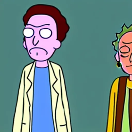 Prompt: photograph of rick and morty as real people