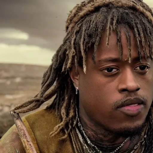 Image similar to juice wrld in Vikings very detailed 4k quality super realistic