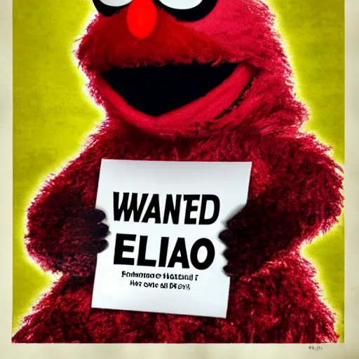 Image similar to wanted poster of Taliban Elmo