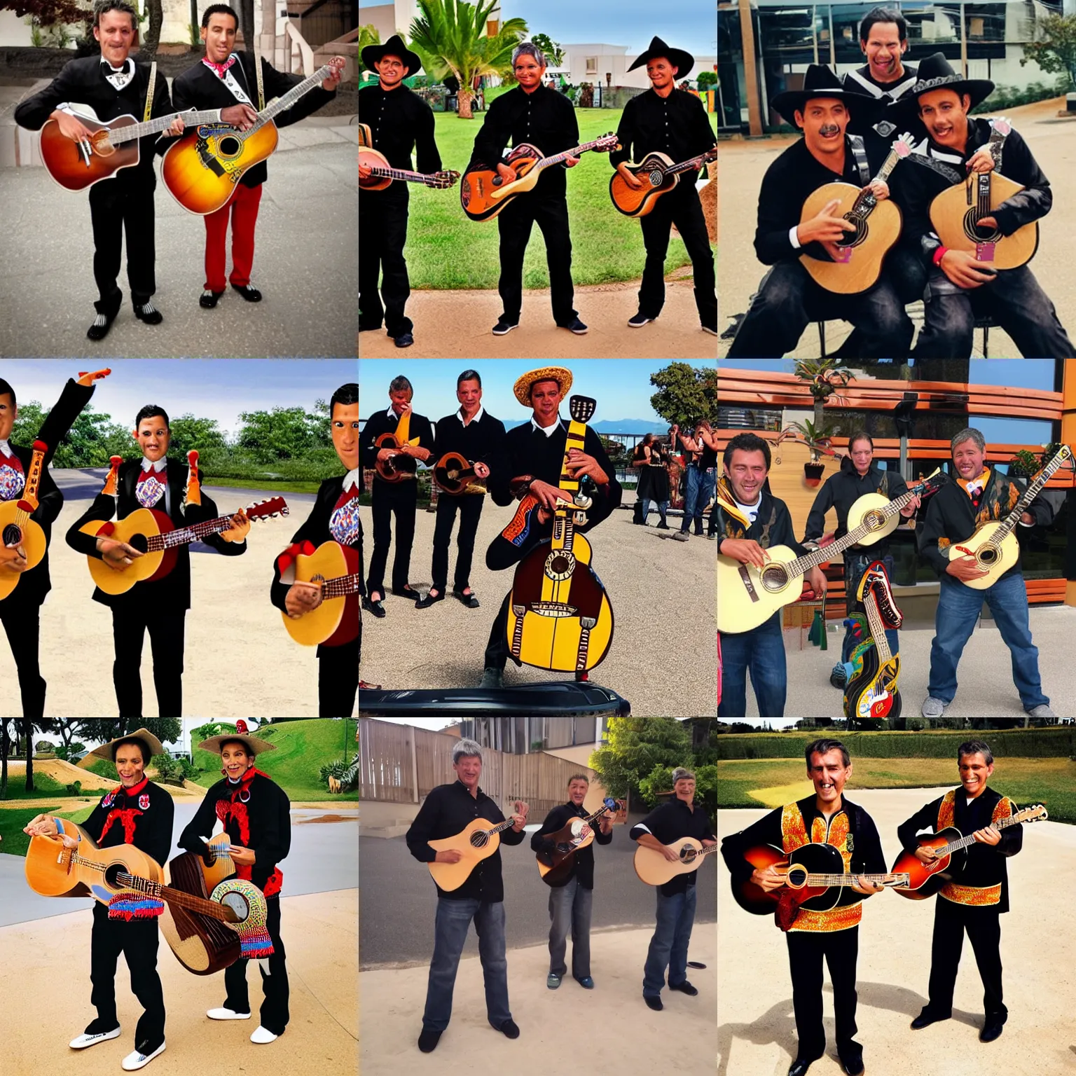 Prompt: tony hawks mariachi band