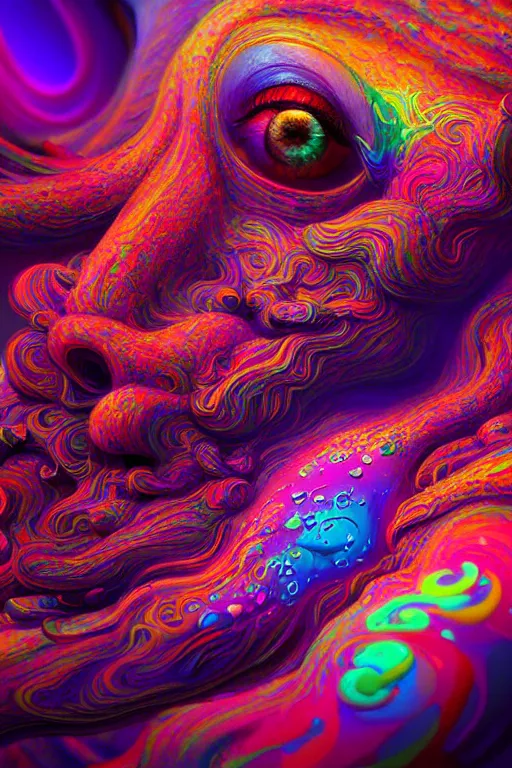 Image similar to colorful liquid smoke morphing into happy sleeping faces, extremely colorful psychedelic experience, dmt, psilocybin, lsd, intricate, elegant, highly detailed, digital painting, artstation, smooth, sharp focus, illustration, art by krenz cushart, hana yata, octane render, unreal engine, 8 k