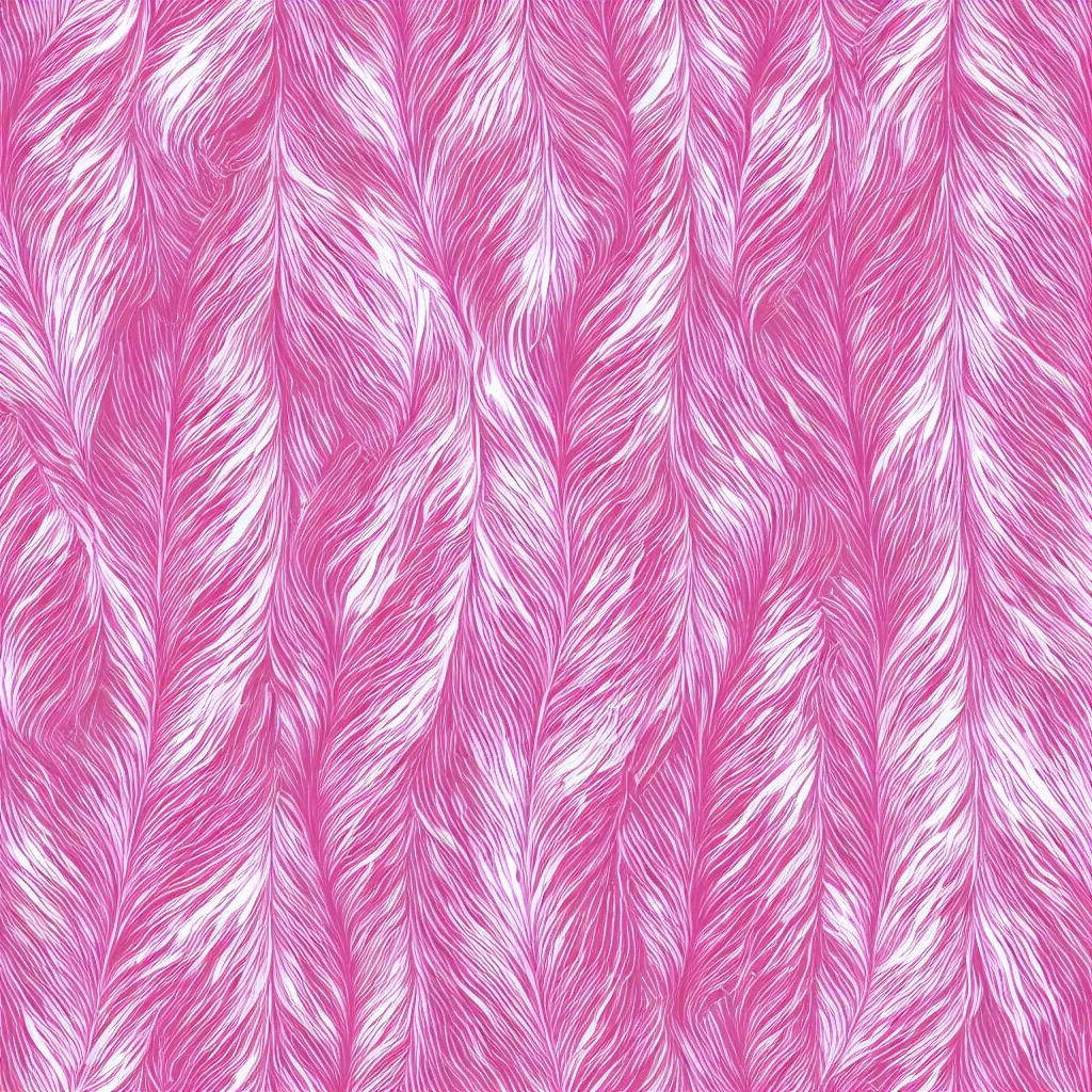 Prompt: seamless pink and white symmetric feather texture, 4k