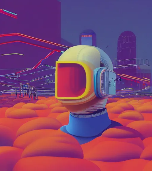 Prompt: rex orange county, an album cover by mike winkelmann, cubo - futurism, synthwave, outrun, chillwave, trending on artstation