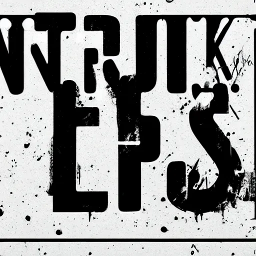 Prompt: n ° 1 - text, punk font