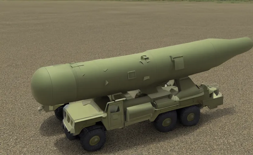 Image similar to himars launcher in the style of pixar's cars