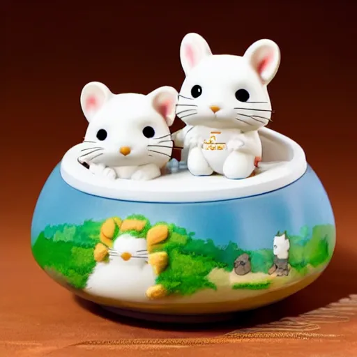 Prompt: studio ghibli calico critters