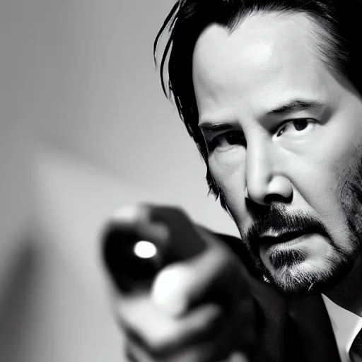 Image similar to keanu reeves in the twilight zone 4 k detailed super realistic