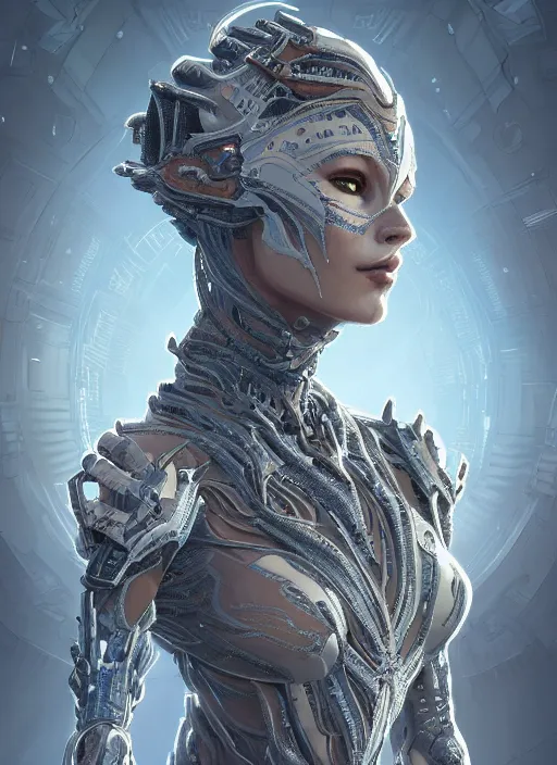 Prompt: symmetry!! portrait of silver alien in the style of horizon zero dawn, machine face, intricate, elegant, highly detailed, digital painting, artstation, concept art, smooth, sharp focus, illustration, art by artgerm and greg rutkowski and alphonse mucha, 8 k