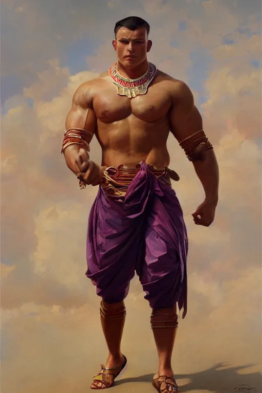 Image similar to the ultimate peruvian gigachad, muscular man, oil on canvas artstation by j. c. leyendecker and edmund blair leighton and charlie bowater octane render