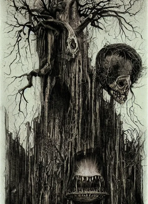 Image similar to book cover of scary stories to tell in the dark paperback novel by stephen gammell
