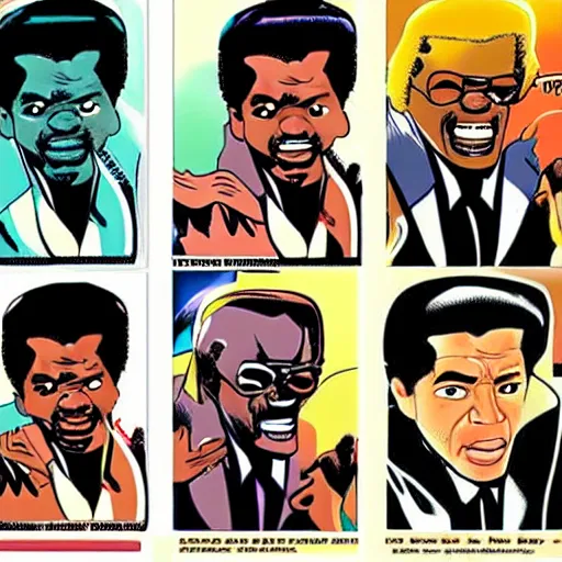 Prompt: James Brown comic book style, Stan lee, jack kirby