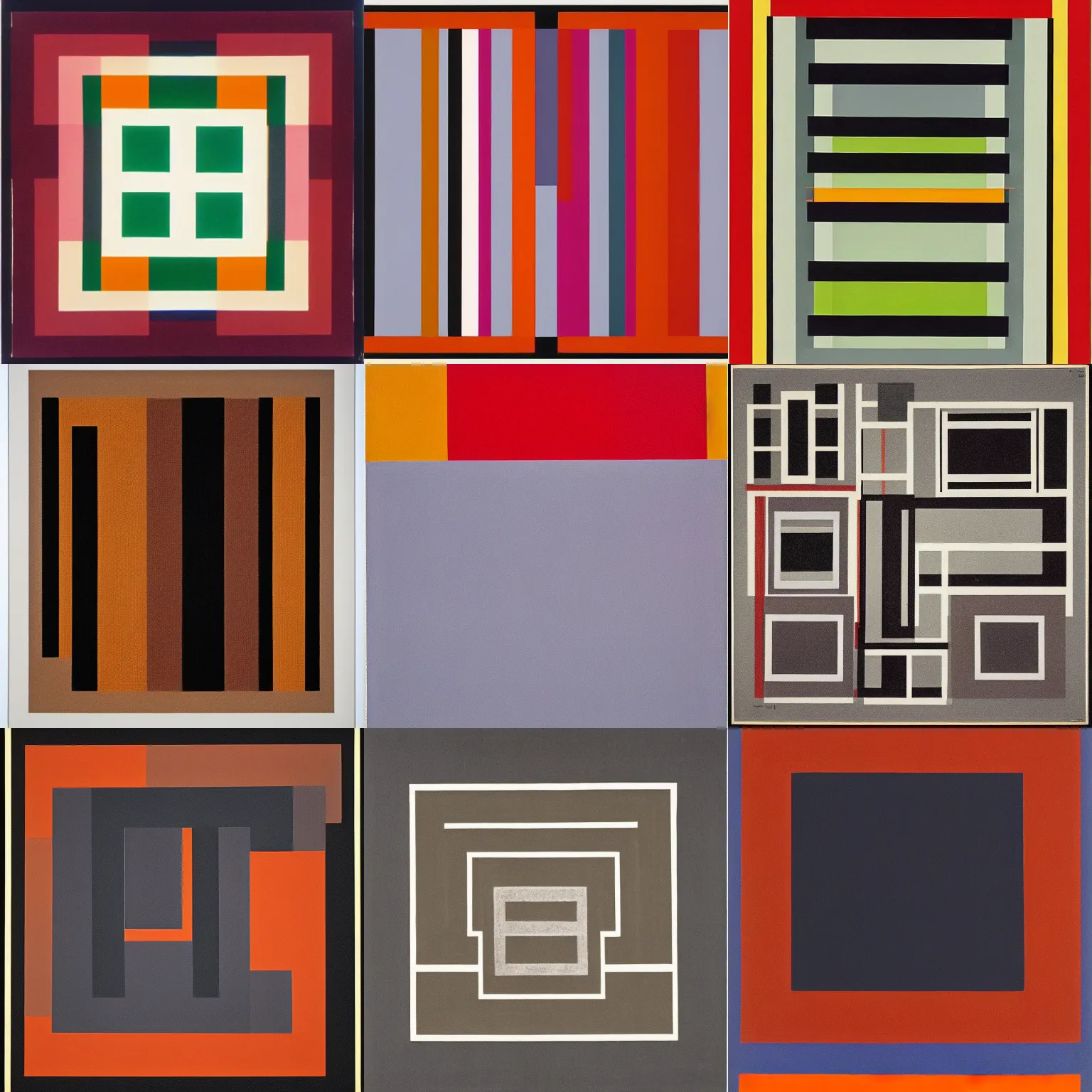 Prompt: an artwork by josef albers