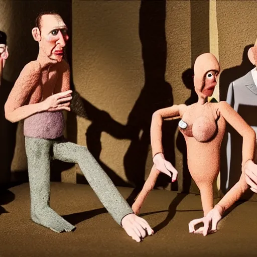 Prompt: mandatory diversity claymation by otto dix, hyperrealistic, masterpiece, aesthetic