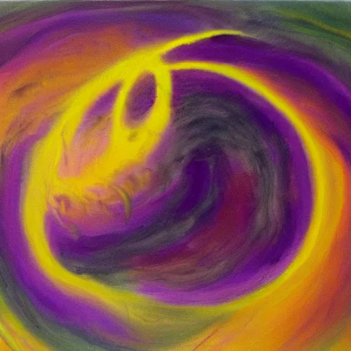 Prompt: a painting of a purple tornado in the style of leonardo da vinci