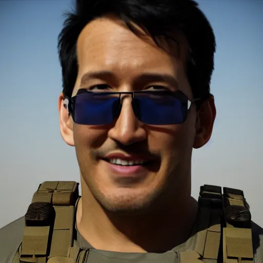 Image similar to markiplier as a us navy seal, cinematic lighting, photorealistic